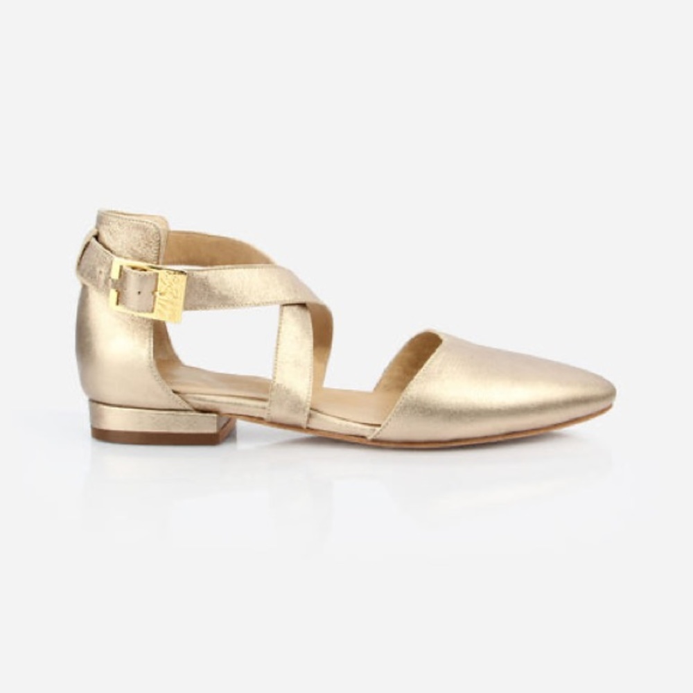Poppy Barley Gold Flat - Size 9